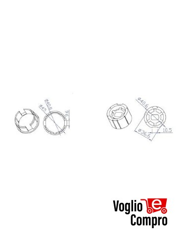 CORONA E PULEGGIA PER MOTORI TEKNOS T35, P35R40S - C35R40S