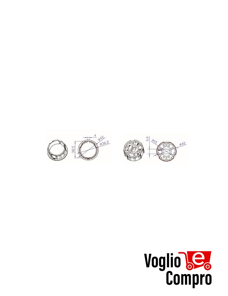 CORONA E PULEGGIA OGIVA PIATTA PER MOTORI TEKNOS T35