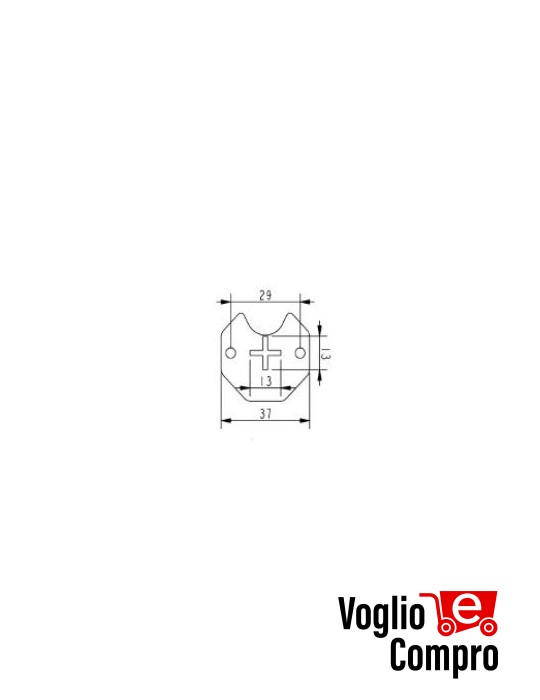 SUPPORTO piatto a croce PER MOTORI TEKNOS T35