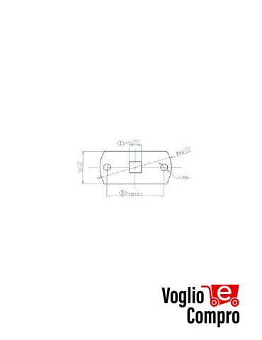 SUPPORTO Piatto foro Ø 6 filettato PER MOTORI TEKNOS T45