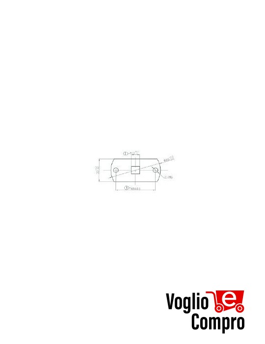 SUPPORTO Piatto foro Ø 6 filettato PER MOTORI TEKNOS T45