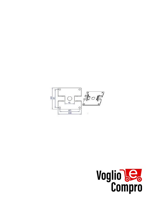 SUPPORTO Quadro per Motore LUX-T TEKNO'S