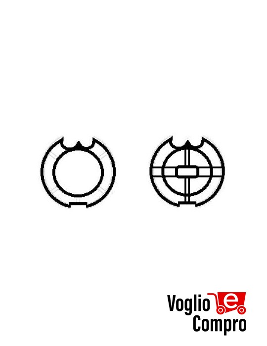 CORONA E PULEGGIA PER MOTORI TEKNO'S  Ø 45mm PER RULLO Ø85 Fitesol DO