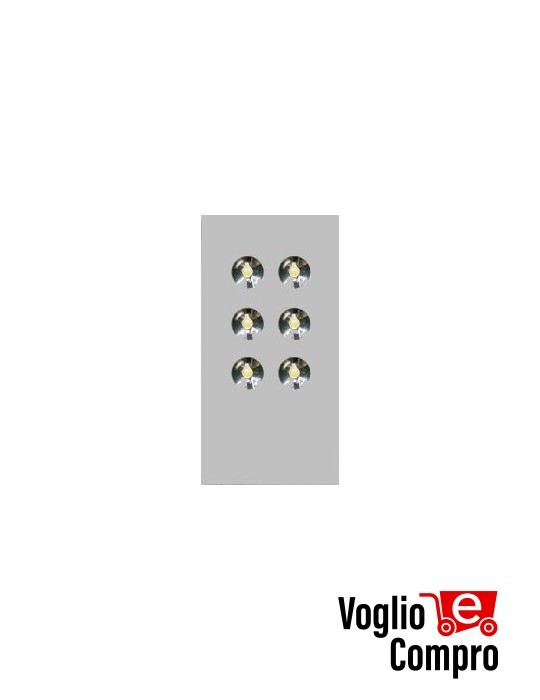 MEL6 VMAKA LAMPADA A 6 LED ALTA LUMINOSITA' FRUTTO DA INCASSO PER VIMAR ARKE' ARGENTO