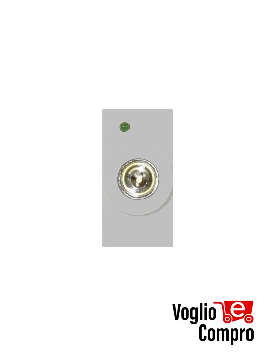 MEL VMAKA LAMPADA D'EMMERGENZA A LED FRUTTO DA INCASSO PER VIMAR ARKE' ARGENTO