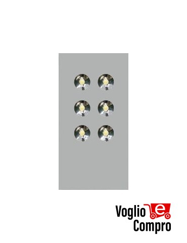 MEL6 MXGO G LAMPADA A 6 LED ALTA LUMINOSITA' FRUTTO DA INCASSO PER BTICINO MATIX GO GRIGIO