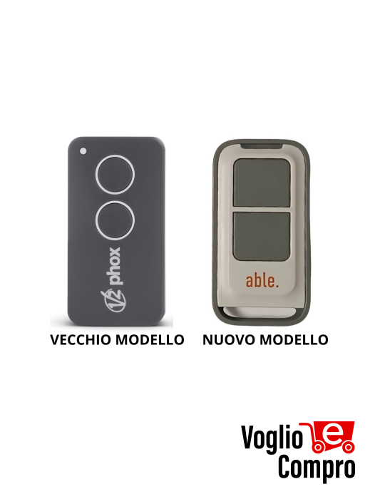 TRASMETTITORE V2 PHOX 2P PERSONAL PASS 433.92 MHz 2 CANALI  PROGRAMMABILE