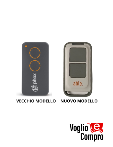 TRASMETTITORE RADIOCOMANDO V2 PHOX 2 PERSONAL PASS 868.30 MHz 2 CH. SERIALIZZATO