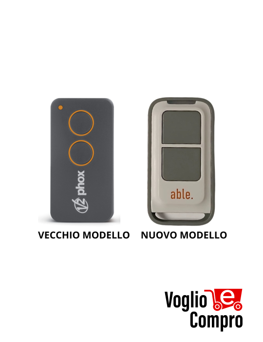 TRASMETTITORE RADIOCOMANDO V2 PHOX 2 PERSONAL PASS 868.30 MHz 2 CH. SERIALIZZATO