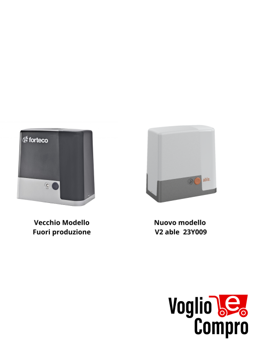 Motoriduttore elettromeccanico V2 ABLE 23Y009 SL LARGE eX FORTECO 23E028 230V per cancelli scorrevoli fino a 2200 Kg