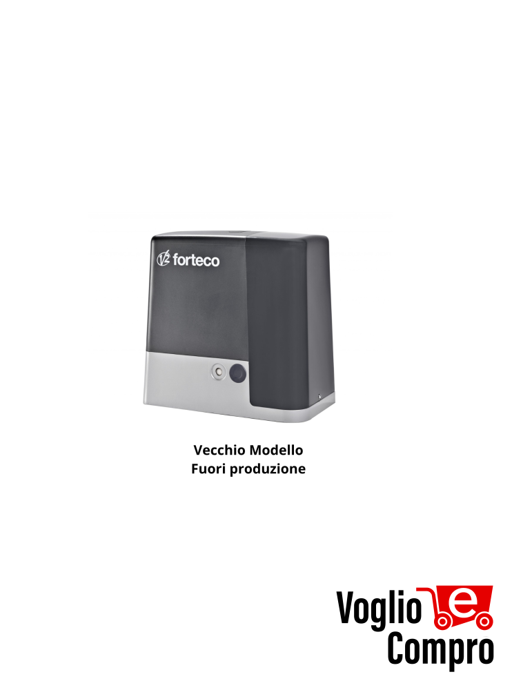 Motoriduttore elettromeccanico V2 ABLE 23Y010 SL LARGE ex FORTECO 23E026 230V  inverter per cancelli scorrevoli fino a 2500 Kg