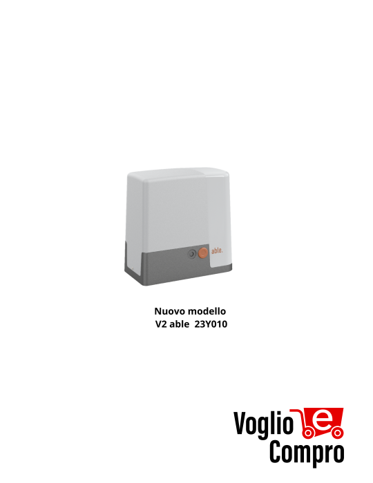 Motoriduttore elettromeccanico V2 ABLE 23Y010 SL LARGE ex FORTECO 23E026 230V  inverter per cancelli scorrevoli fino a 2500 Kg