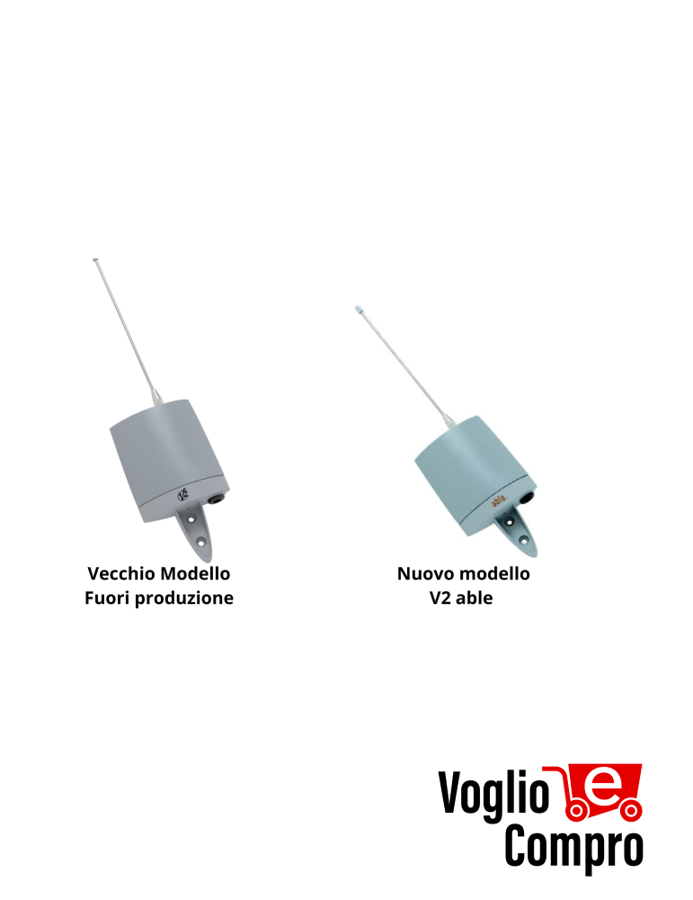 Ricevitore da esterno V2 WALLY 2 Canali 12/24V A 433,92 Mhz Morsettiera estraibile