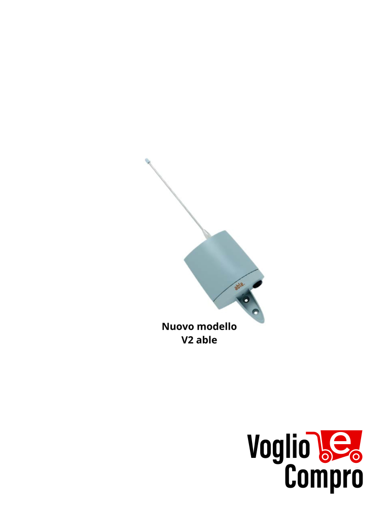 Ricevitore da esterno V2 WALLY 2 canali 12/24V A 868.30 Mhz Morsettiera estraibile