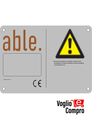 Cartello di Avviso V2 ABLE 16Y001