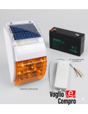 SolarGuard SG-1100-T Sirena da esterno universale senza fili con pannello solare e trasmettitore radio