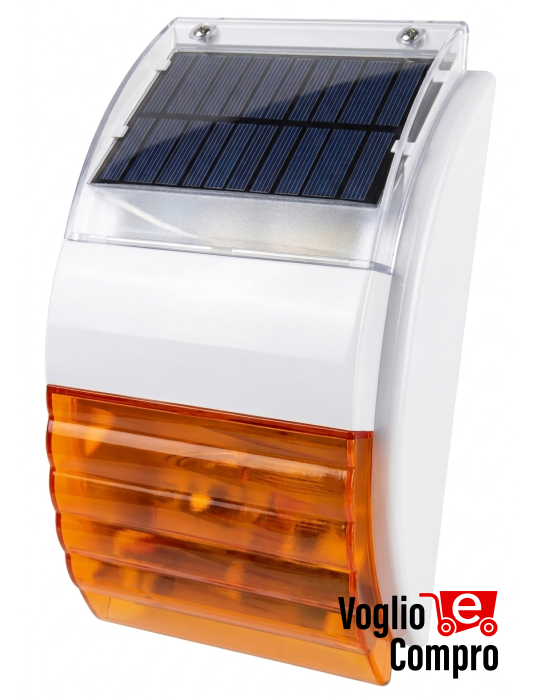 SolarGuard SG-1100-T Sirena da esterno universale senza fili con pannello solare e trasmettitore radio