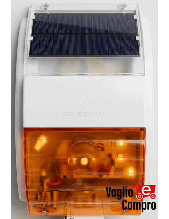 SolarGuard SG-1100-T Sirena da esterno universale senza fili con pannello solare e trasmettitore radio
