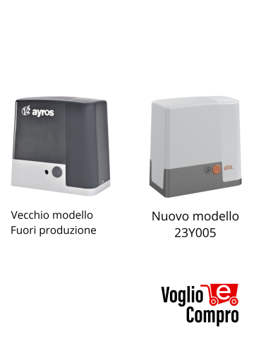 MOTORIDUTTORE ELETTROMECCANICO V2 ABLE 23Y005 SL MEDIUM 24V exAYROS 23C035 PER CANCELLI SCORREVOLI FINO A 1000 Kg