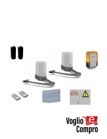 KIT AUTOMAZIONE 24V A BRACCIO ARTICOLATO V2 ZORUS 2 PER CANCELLO ANTE FINO 2,8Mt