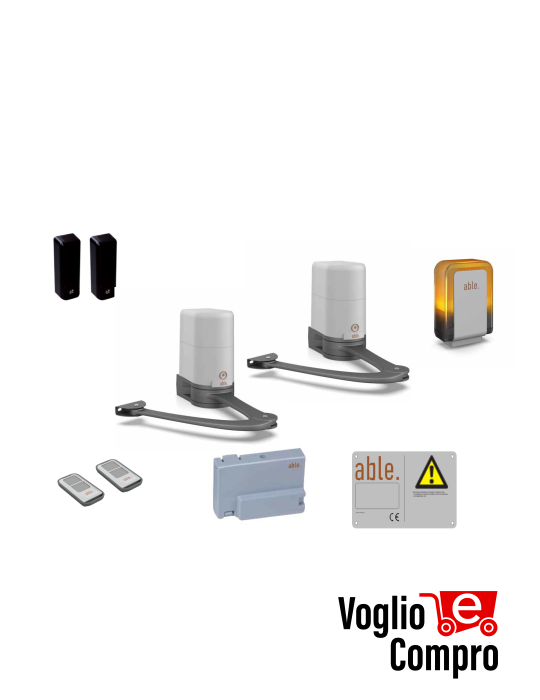 KIT AUTOMAZIONE 24V A BRACCIO ARTICOLATO V2 ZORUS 2 PER CANCELLO ANTE FINO 2,8Mt