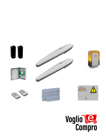 KIT COMPLETO V2 STARK3 230V PER CANCELLO BATTENTE ANTA 3 MT