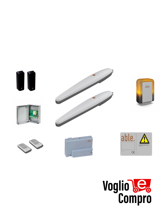 KIT COMPLETO V2 STARK3 230V PER CANCELLO BATTENTE ANTA 3 MT