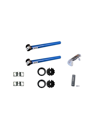 KIT 2 MOTORI TUBOLARI T45MHR50 PER  TENDA DA SOLE  FINECORSA MECCANICO MANOVRA  DI SOCCORSO RADIO-INTEGRATO  D 45mm 95 KG 50Nm
