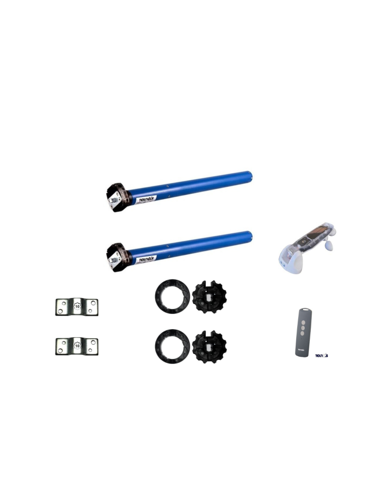 KIT 2 MOTORI TUBOLARI T45MHR50 PER  TENDA DA SOLE  FINECORSA MECCANICO MANOVRA  DI SOCCORSO RADIO-INTEGRATO  D 45mm 95 KG 50Nm
