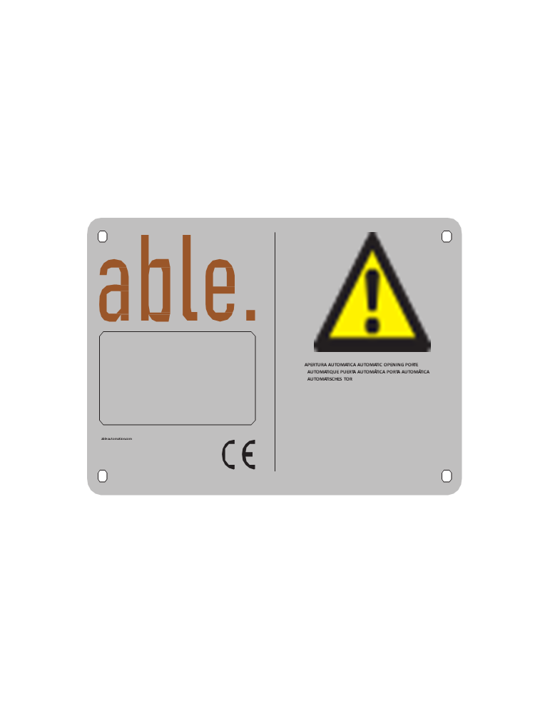 KIT FULL V2 ABLE KF LN SMALL 2000 24  KIT FULL 29Y022 l’automazione 24V