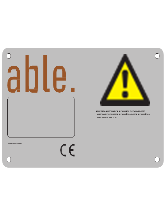 KIT FULL V2 ABLE KF LN SMALL 2000 24  KIT FULL 29Y022 l’automazione 24V