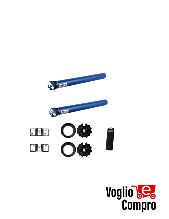 KIT 2 MOTORI TUBOLARI RADIO TEKNOS T45MR40 AUTOMAZIONE TAPPARELLA AVVOLGIBILE D 45 mm 40Nm 75 KG