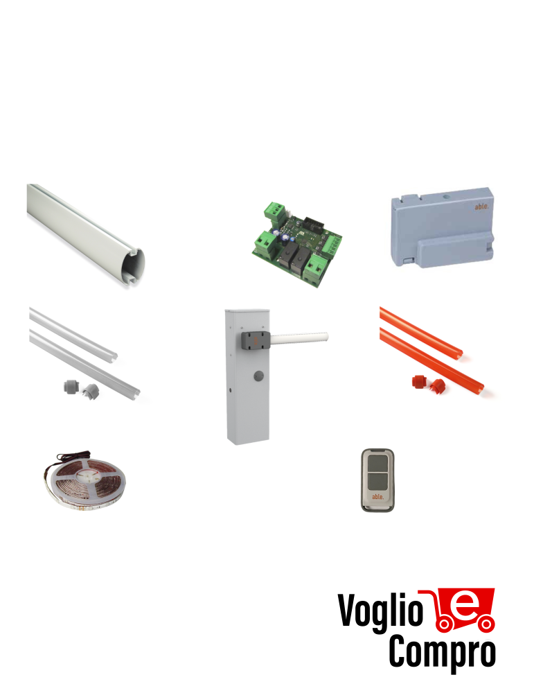 KIT FULL V2 ABLE 36Y103 Barriere stradali 24V ad apertura rapida per passaggi  residenziali o multiutenza fino 4 m di larghezza