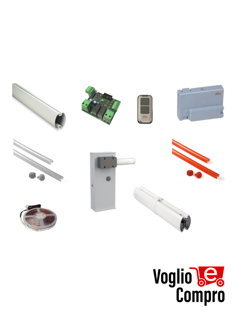 KIT FULL V2 ABLE 36Y103 Barriere stradali 24V ad apertura rapida per passaggi  residenziali o multiutenza fino 6 M di larghezza