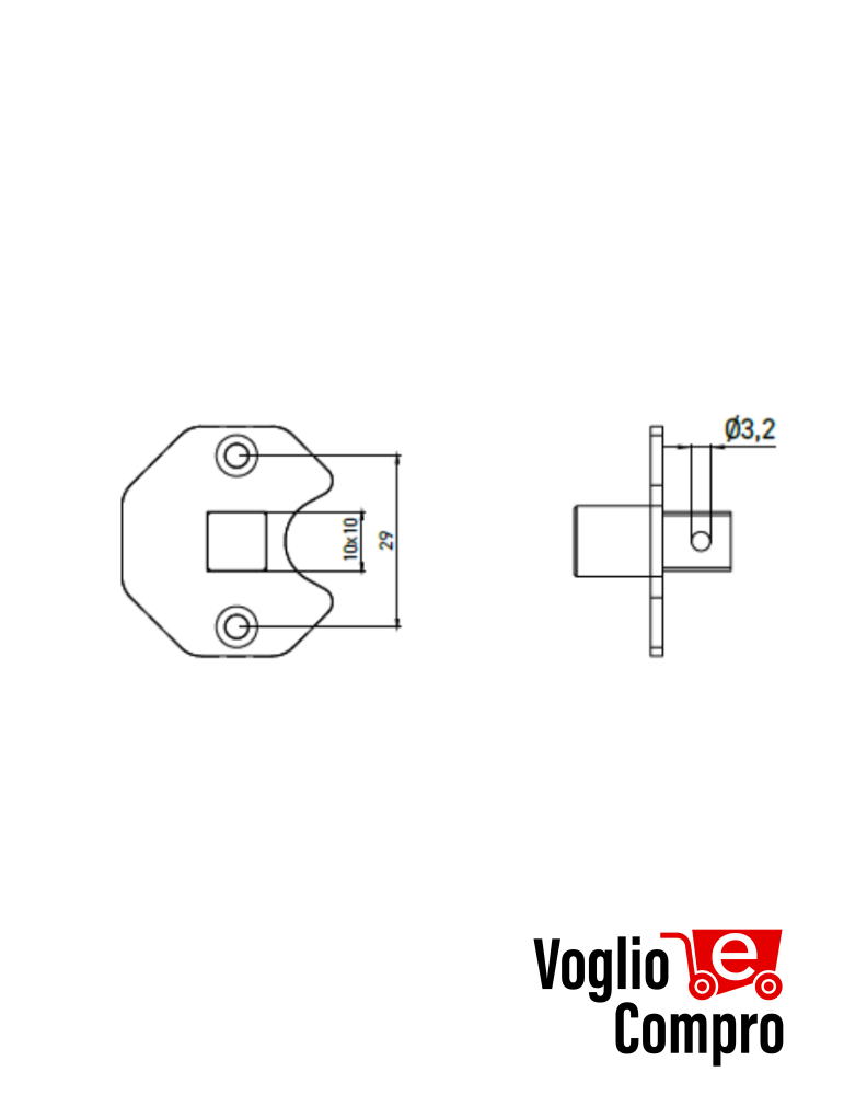 Adattatore per staffe da parete  16Y028