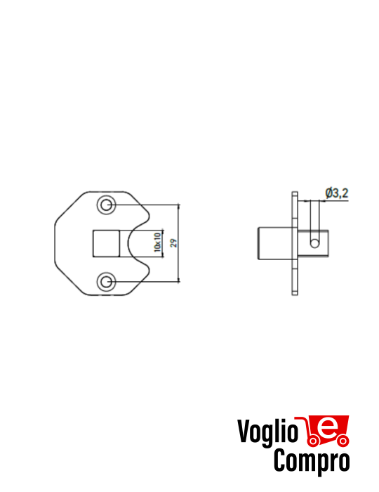 Adattatore per staffe da parete  16Y028