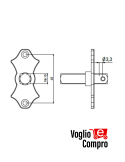 Adattatore quadrato 10×10 per motori Ø45 mm, TM LEX S e TM LEX RM S  metallo16Y024