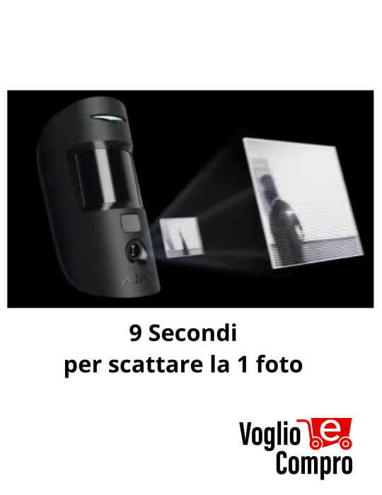 AJAX MotionCam Fibra con foto verifica NERO 44402