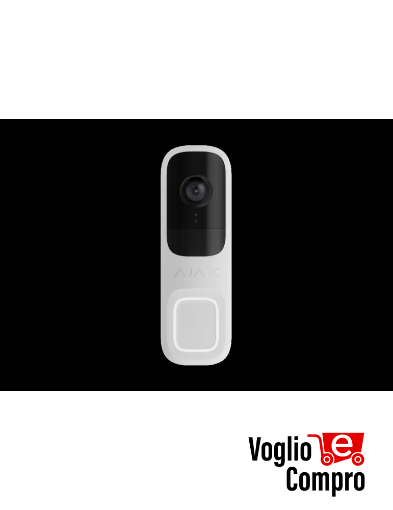 AJAX 66390 DOOR BELL BIANCO Videocitofono con IA integrata sensore pir e controllo tramite app