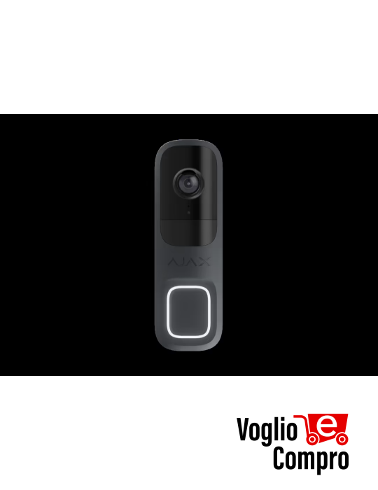 AJAX 66391 DOOR BELL NERO Videocitofono con IA integrata sensore pir e controllo tramite app