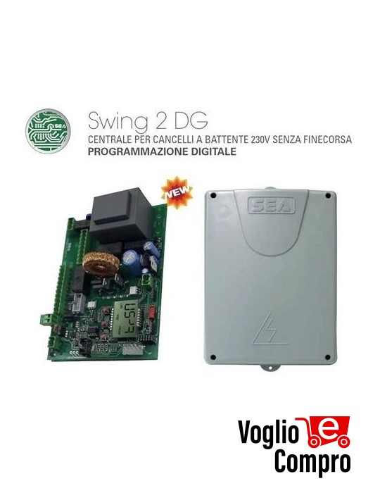 KIT 2 MOTORI V2 CALYPSO 400 230V + CENTRALE SEA PER CANCELLO AD ANTA A BATTENTE
