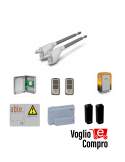 KIT AUTOMAZIONE V2 PER CANCELLO A 2 ANTE 2,5 Mt MOTORE CALYPSO CENTRALE CITY 1
