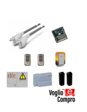 KIT AUTOMAZIONE V2 PER CANCELLO A 2 ANTE 2,5 Mt MOTORE CALYPSO CENTRALE FLEXY2