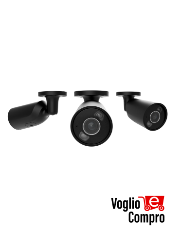 AJAX BulletCam HL (5 Mp/4 mm) Telecamera IP di sicurezza cablata con IA, con angolo di visione di 85°, illuminazione ibrida