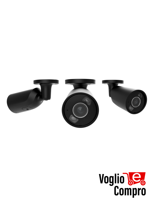 AJAX BulletCam HL (5 Mp/4 mm) Telecamera IP di sicurezza cablata con IA, con angolo di visione di 85°, illuminazione ibrida