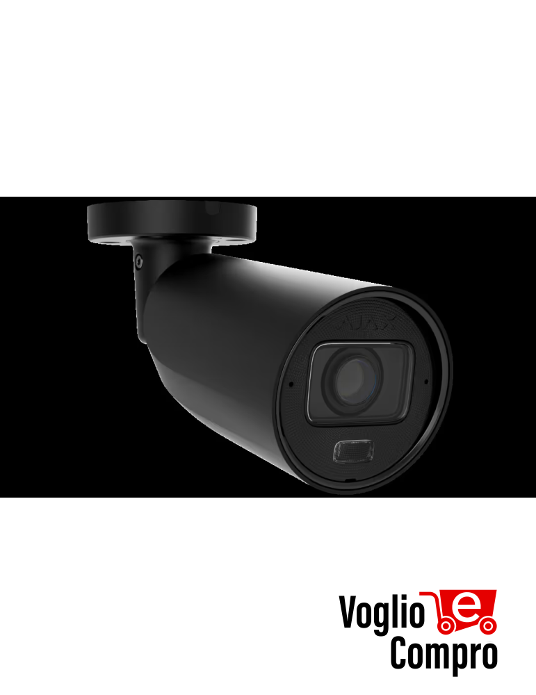 AJAX BulletCam HLVF (8 Mp) Telecamera IP di sicurezza cablata con IA  , con obiettivo varifocale motorizzato da 2,8–12 mm