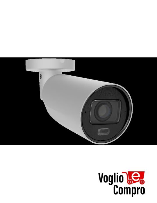 AJAX BulletCam HLVF (8 Mp) Telecamera IP di sicurezza cablata con IA  , con obiettivo varifocale motorizzato da 2,8–12 mm