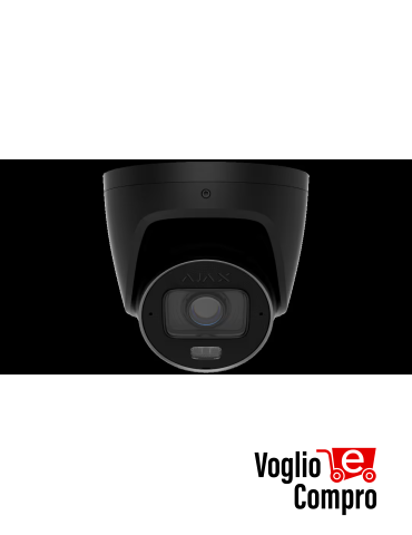 AJAX TurretCam HLVF (5 Mp) Telecamera IP di sicurezza cablata con IA   obiettivo varifocale motorizzato da 2,8–12 mm