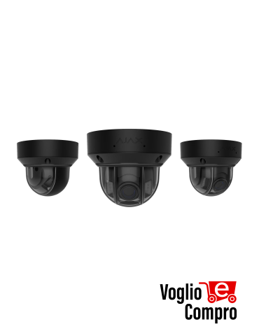 AJAX DomeCam HLVF (5 Mp) Telecamera IP di sicurezza cablata con IA    obiettivo varifocale motorizzato da 2,8–12 mm,