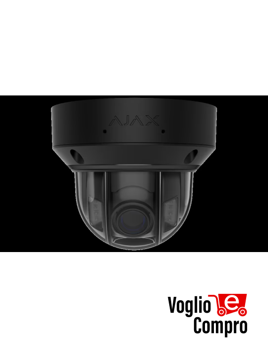 AJAX DomeCam HLVF (5 Mp) Telecamera IP di sicurezza cablata con IA    obiettivo varifocale motorizzato da 2,8–12 mm,